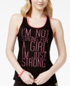 Material Girl Active Juniors' Strong Girl Graphic Tank Top, Only At Macy's