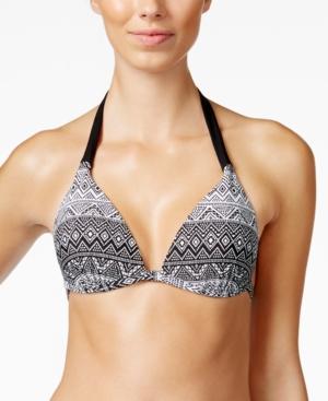 Hula Honey Aztec-print Push-up Halter Bikini Top Women's Swimsuit