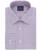 Eagle Men's Classic/regular Fit Non-iron Stretch Collar Blue Check Dress Shirt