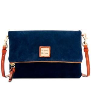 Dooney & Bourke Suede Foldover Zip Small Crossbody