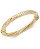 Polished Twisted Bangle Bracelet In 14k Gold