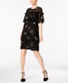 Alfani Printed Ruffled Cape Dress, Created For Macy's