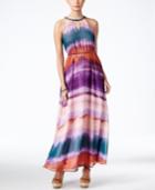 Jessica Simpson Juniors' Waverleigh Embellished Printed Maxi Dress
