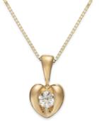 Sirena Diamond Heart Pendant Necklace In 14k Gold (1/10 Ct. T.w.)