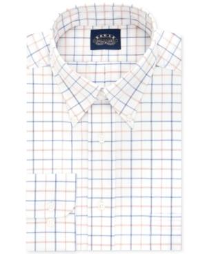 Eagle Men's Classic-fit Non-iron Blue Multi Check Dress Shirt