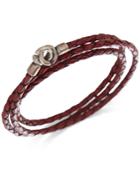 Degs & Sal Men's Woven Leather Wrap Bracelet