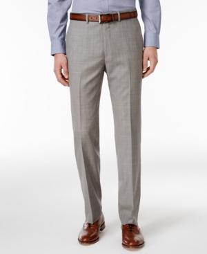 Ryan Seacrest Distinction Men's Slim-fit Medium Gray Sharkskin Pants