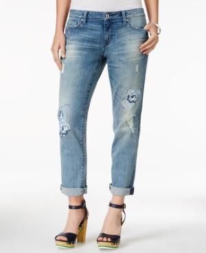 Tommy Hilfiger Ripped Light Wash Skinny Boyfriend Jeans