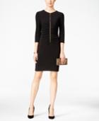Jessica Simpson Ruched Zip-front Sheath Dress