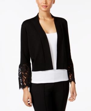 Calvin Klein Plus Size Lace Bell-sleeve Shrug