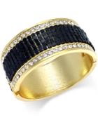 Thalia Sodi Gold-tone Black And White Crystal Bangle Bracelet, Only At Macy's