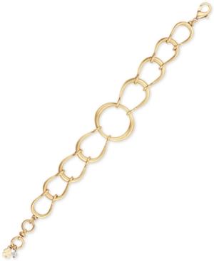 Lucky Brand Gold-tone Hoop Link Bracelet
