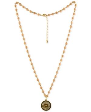 Rachel Rachel Roy Gold-tone Beaded Evil-eye Pendant Necklace
