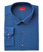 Alfani Men's Slim-fit Stretch Dot Print Dress Shirt, Created For Macy's