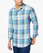 Tommy Bahama Men's Vero Beach Madras Plaid Linen Shirt