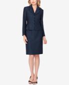 Tahari Asl Layered-collar Shimmer Skirt Suit