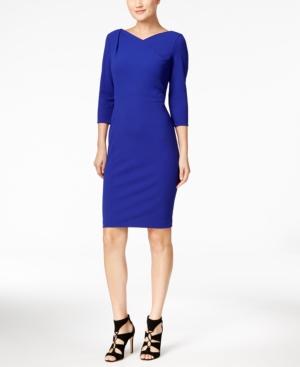 Calvin Klein Drape-neck Sheath Dress