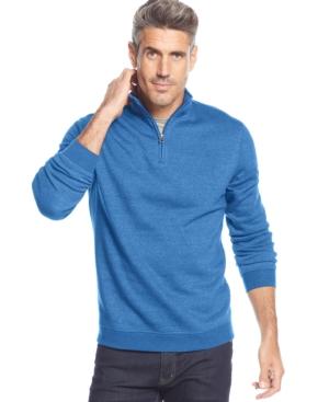 John Ashford Big And Tall Long Sleeve Solid Quarter-zip Pullover