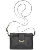 Giani Bernini Leather Metallic Bar Accordian Crossbody