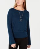 Bcx Juniors' Crisscross Bell-sleeve Top