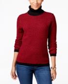 Karen Scott Petite Patterned Turtleneck Sweater, Only At Macy's