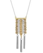 Lucky Brand Two-tone Bead & Tassel 31 Pendant Necklace