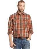 G.h. Bass & Co. Big And Tall Mountain Twill Gingerbread Plaid Shirt