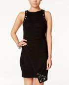 Material Girl Juniors' Embellished Asymmetrical-hem Bodycon Dress, Only At Macy's