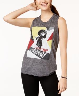 Mighty Fine Juniors' Incredibles Edna-mode-graphic Tank Top