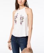 American Rag Juniors' Floral-embroidered Top, Created For Macy's