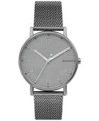Skagen Men's Signature Gray-tone Stainless Steel Mesh Bracelet Watch 40mm Skw6354