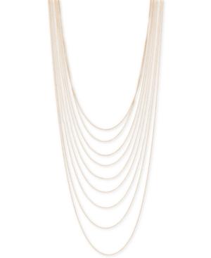 Bcbg Gold-tone Multi-row Ball Chain Necklace, 21 + 3 Extender