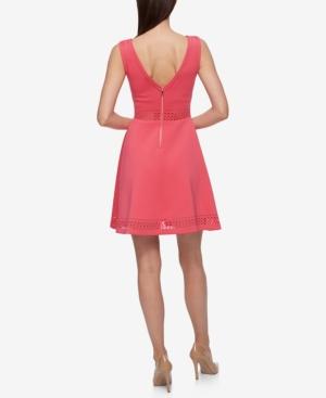 Guess Laser-cutout Fit & Flare Dress