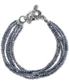 King Baby Hematite Multi-strand Bracelet In Sterling Silver