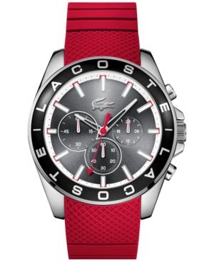 Lacoste Men's Chronograph Westport Red Silicone Strap Watch 45mm 2010853