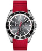 Lacoste Men's Chronograph Westport Red Silicone Strap Watch 45mm 2010853