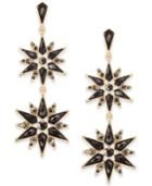 Inc International Concepts Gold-tone Stone & Crystal Starburst Double Drop Earrings, Created For Macy's