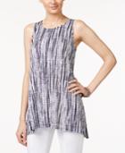 Alfani Printed Handkerchief-hem Top, Only At Macy's