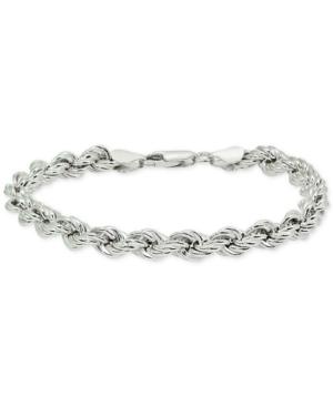 Giani Bernini Rope Chain Bracelet In Sterling Silver, Created For Macy's