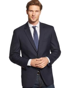 Shaquille O'neal Blue And Black Checked Sport Coat