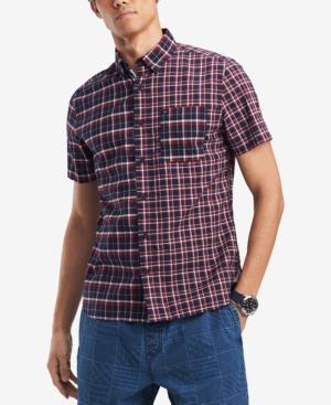 Tommy Hilfiger Men's Colin Pieced Plaid Pocket Shirt