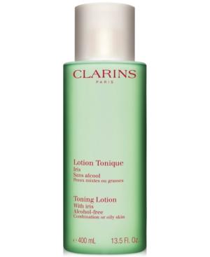 Clarins Luxury Size Toning Lotion With Iris For Combination To Oily Skin, 13.5 Fl Oz