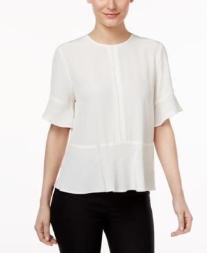 Dkny Silk Peplum Top