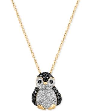 Effy Diamond Penguin Pendant Necklace (5/8 Ct. T.w.) In 14k Gold