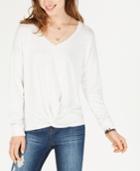 Hippie Rose Juniors' Twist-front Top