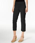 Jm Collection Lattice-hem Capri Pants, Created For Macy's