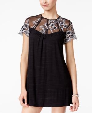 Trixxi Juniors' Embroidered-mesh Shift Dress