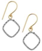 Diamond Accent Cutout Drop Earrings In 14k Gold
