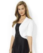 Lauren Ralph Lauren Petite Short-sleeve Open-front Cardigan