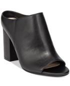 Bar Iii Matilda Peep-toe Block-heel Mules, Only At Macy's Women's Shoes